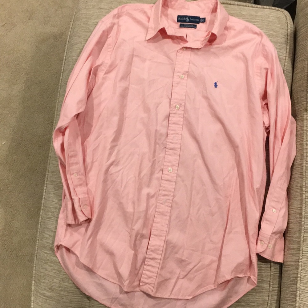 Ralph Lauren Pink- Long Sleeve Button Down Shirt